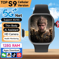 Đồng hồ thông minh có khe cắm SIM và WiFi BW06 Mạng 4G / 5G Phiên bản di động Android SmartWatch S10 Camera Video Call GooglePlay store Z7RJ