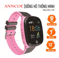 Đồng hồ thông minh định vị trẻ em ANNCOE AW22 chống nước IP67 cảm ứng toàn màn hinh định vị chính xác vị trí hỗ trợ tiếng việt - Hồng