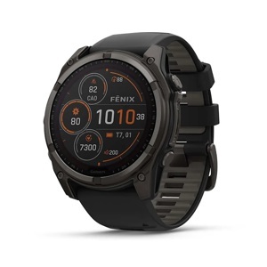 Đồng hồ thông minh Garmin Fenix 8 Sapphire Solar 51mm viền Titanium
