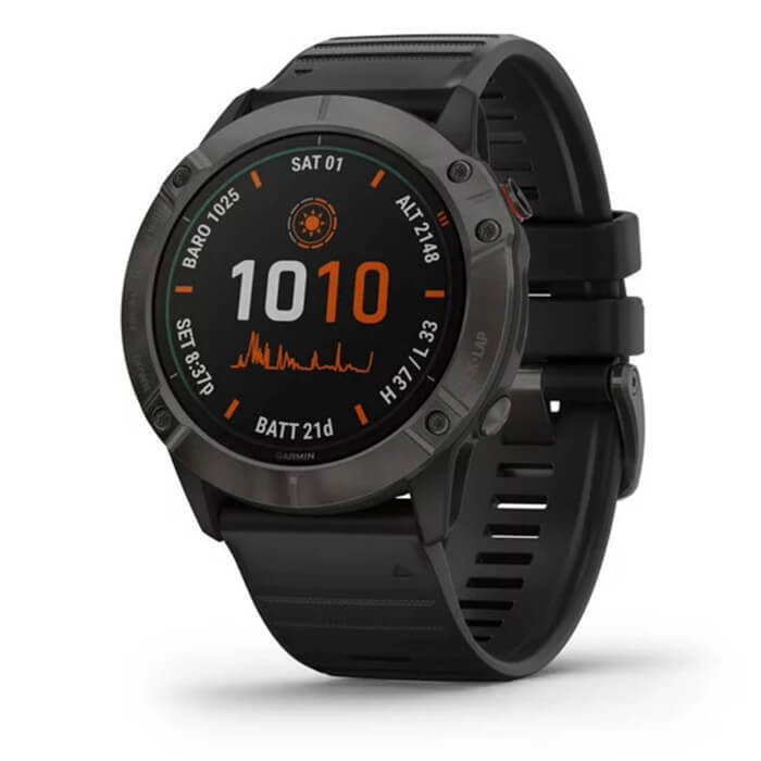 Đồng hồ thông minh Garmin Fenix 6X Titanium Carbon Gray - Titanium Band