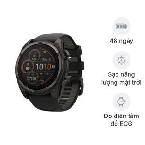 Đồng hồ thông minh Garmin Fenix 8 Sapphire Solar 51mm viền Titanium