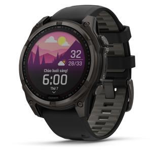 Đồng hồ thông minh Garmin Fenix 8 Sapphire Solar 51mm viền Titanium