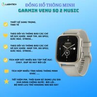 Đồng hồ thông minh Garmin Venu SQ 2 và Music - Hàng Chính Hãng - Cream Gold Music