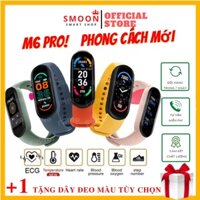 Đồng hồ thông minh giá rẻ nam, nữ - Đồng hồ chống nước theo dõi sức khỏe M6 Pro - SMOON