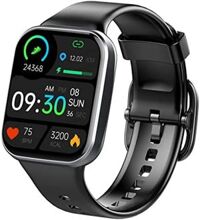 Đồng hồ thông minh giám sát sức khỏe nam nữ, theo dõi nhịp tim/giấc ngủ, màn hình màu 1.69″, Bước/Bộ đếm calo, 25 chế độ thể thao, Chống nước IP68, dùng cho Android iOS.