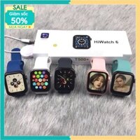 Đồng Hồ Thông Minh HiWatch Seri 6, Kết Nối Bluetooth Với Điện Thoại, Màn Hình Tràn Viền, Nghe Gọi, Thay Được Hình Nền