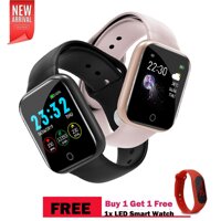 Đồng hồ thông minh I5 Máy đo nhịp tim chống nước IP67 Fitness Tracker Blood Blood Cycling Smartwatch (Vòng đeo tay LED miễn phí)