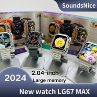 Đồng hồ thông minh LG67 Max: 2,04 inch, Bộ nhớ lớn, 460mAh, Điều khiển cử chỉ, Quy mô vô hạn...