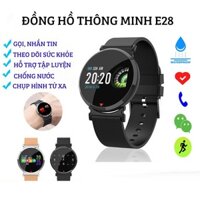 Đồng Hồ Thông Minh Mặt Tròn E28 - Màn Hình HD Cảm Ứng Kết Nối Bluetooh - Theo Dõi Sức Khỏe - Hàng Xác Tay Chính Hãng