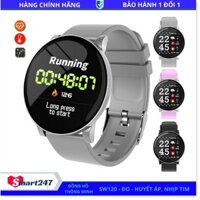 Đồng hồ thông minh, Smart Watch SW120, Mặt tròn, Đo Huyết Áp, Xem Nhịp Tim, Theo Dõi Giấc Ngủ, Màn Hình Nhạy Lắc Tay Sán