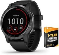 Đồng hồ thông minh Vivoactive 4 Màu đen/Gói không gỉ với Gói bảo vệ nâng cao CPS 1 năm từ Garmin 010-02174-11