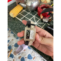 đồng hồ thuỵ sĩ Unique Black and White Rectangular Swatch Watch, 30mm Swiss Swatch Watch Unisex sài được 2 mặt siêu phẩm