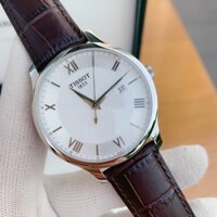 Đồng Hồ Tissot Chính Hãng Nam T0636101603800 T063.610.16.038.00 Tradition Silver Dial Brown Leather Men’s Watch