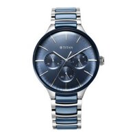 Đồng hồ Titan Ceramic Fusion Blue Dial Multi Stainless Steel Strap dành cho nam