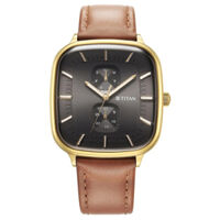 ĐỒNG HỒ TITAN NAM 90178YL01 – QUARTZ – DÂY DA – 5ATM – 42MM