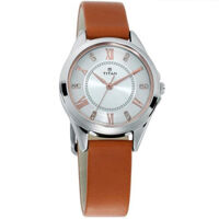 ĐỒNG HỒ TITAN – SPARLE – QUARZT (PIN) – NỮ – DÂY DA – 3 KIM – 2565SL02