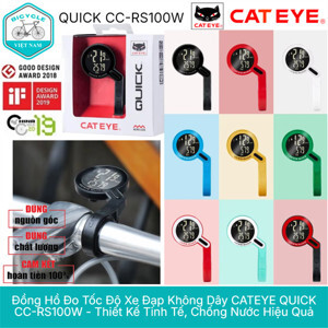 Đồng hồ tốc độ Cateye Quick CC-RS100W