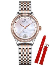 ĐỒNG HỒ TOPHILL TE032L.M7288 Nữ dây Thép 316L máy Automatic kính Sapphire Size 31mm 5ATM