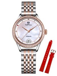 ĐỒNG HỒ TOPHILL TE032L.M7288 Nữ dây Thép 316L máy Automatic kính Sapphire Size 31mm 5ATM