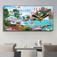 Đồng hồ tráng gương 5D, mẫu đồng hồ Rồng Hổ, Mã:6