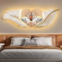 [ĐỒNG HỒ TRÁNG GƯƠNG CÓ GẮN ĐÈN LED LÔNG VŨ] Treo phòng khách, phòng làm việc, homestay, khách sạn ...