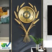 Đồng hồ trang trí cung điện D11144 phong cách giả cổ bông lúa đồng