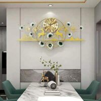 Đồng hồ trang trí nội thất hiện đại DHHD05 – Mai vàng tài lộc