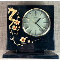 Đồng hồ tranh sơn mài SEIKO RZ-422 mạ vàng gold-plated Nhật Bản