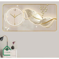 Đồng Hồ Tranh Tráng Gương LÔNG VŨ In UV 5D Cao Cấp- Tranh Treo Tường Trang Trí Nhà Cửa