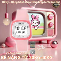 Đồng Hồ Trẻ Em Diray 2125L - Điện Tử Thể Thao, Đèn LED, Chống Nước 30M, Bé Trai Bé Gái Chính Hãng