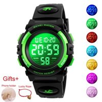 Đồng hồ trẻ em SKMEI Đồng hồ thể thao kỹ thuật số LED dành cho trẻ em Đồng hồ thể thao chống nước Jam Tangan Wanita Lelaki budak Geneva Perempuan