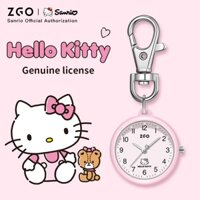 Đồng hồ trẻ em ZGO X Sanrio Hello Kitty. Đồng hồ bỏ túi màu hồng dễ thương cho bé gái, đồng hồ ngực và đồng hồ mặt dây chuyền. Đặc biệt cho kỳ thi. 733
