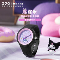 Đồng hồ trẻ em ZGO X Sanrio Kuromi dành cho bé gái và học sinh. Đồng hồ thạch anh không thấm nước, phát sáng 877