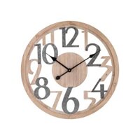 Đồng hồ treo tường bằng gỗ dùng trang trí phòng khách WELANA màu gỗ tự nhiên  Index Living Mall - Phân phối độc quyền tại Việt Nam