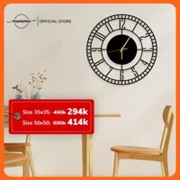 Đồng Hồ Treo Tường CNC Black Minute Silent Thiết Kế Theo Phong Cách Tối Giản THE MONOMI - C001