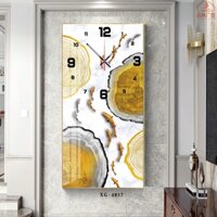 Đồng Hồ Treo Tường Cửu Ngư Và Hoa Sen Tuyệt Đẹp - Đồng Hồ Tráng Gương Kim Trôi Không Gây Ồn