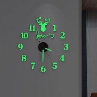 Đồng Hồ Treo Tường Dạ Quang 3d Không Tiếng Ồn diy