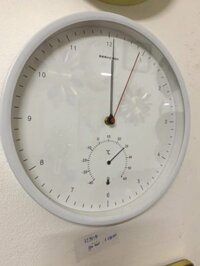 Đồng hồ treo tường decor có nhiệt kế theo dõi GHP01