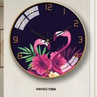 Đồng Hồ Treo Tường, Đồng Hồ Treo Tường Kim Trôi, Có Khung, Có Kính Bảo Vệ, Không Phát Ra Tiếng Ồn