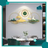 Đồng Hồ Treo Tường, Đồng Hồ Trang Trí Decor Vòng Mã Hươu Vàng Mã m002