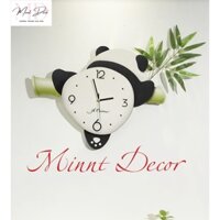 Đồng Hồ Treo Tường Gấu Trúc Lắc Chân (Tặng Kèm Cành TRÚC) vừa xem giờ vừa trang trí, Quà tặng, Decor trang trí..