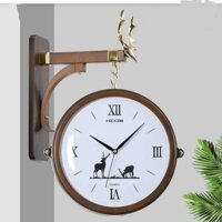 Đồng hồ treo tường Gỗ 2 mặt 7728-15