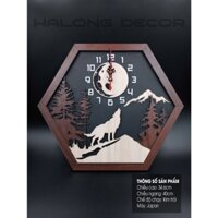 Đồng hồ treo tường, hàng thiết kế, máy nhật, kim trôi.