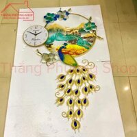 Đồng Hồ Treo Tường Hình Chim Công  TP-014-1  Hàng Loại 1 - 014-1 120 x 75 cm