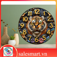 Đồng hồ treo tường, Hình tròn sáng tạo Trang trí nhà cửa kich thước 20cm , thiết kế độc quyền của tqtdecor