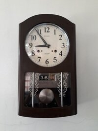 Đồng Hồ Treo Tường Hộp Gỗ Quả Lắc Nhật Lên Dây Cot 30days