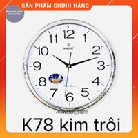 ☃✓Đồng hồ treo tường kashi kim trôi k78 tặng kèm pin loại tốt