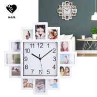 Đồng hồ treo tường khung ảnh SJJL, Đồng hồ ảnh DIY im lặng trang trí, Khung ảnh treo tường bền thân thiện với môi trường được cá nhân hóa Ngày lễ tình nhân