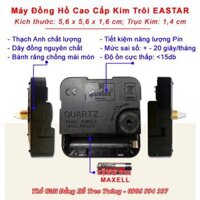 Đồng Hồ Treo Tường KIM TRÔI DẠ QUANG EASTAR  Số Nổi 3D  Viền Vàng Champagne  Tặng Pin Maxell - Máy EASTAR S1984