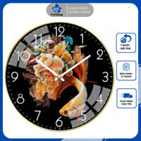 Đồng Hồ Treo Tường Kim Trôi Pha Lê Tráng Gương 3D Chất Lượng Cao Cấp trang trí phòng khách ,phòng làm việc , khách sạn..